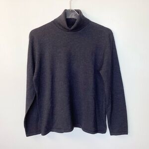 Lauren Ralph Lauren Merino Wool Turtleneck Sweater - Charcoal - XL